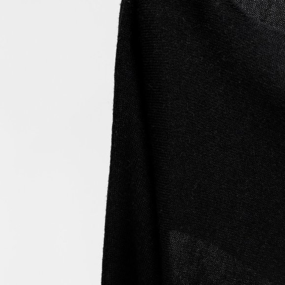 Crea Concept Asymmetrical Black Cropped Wool Sweater - Picture 5 of 8